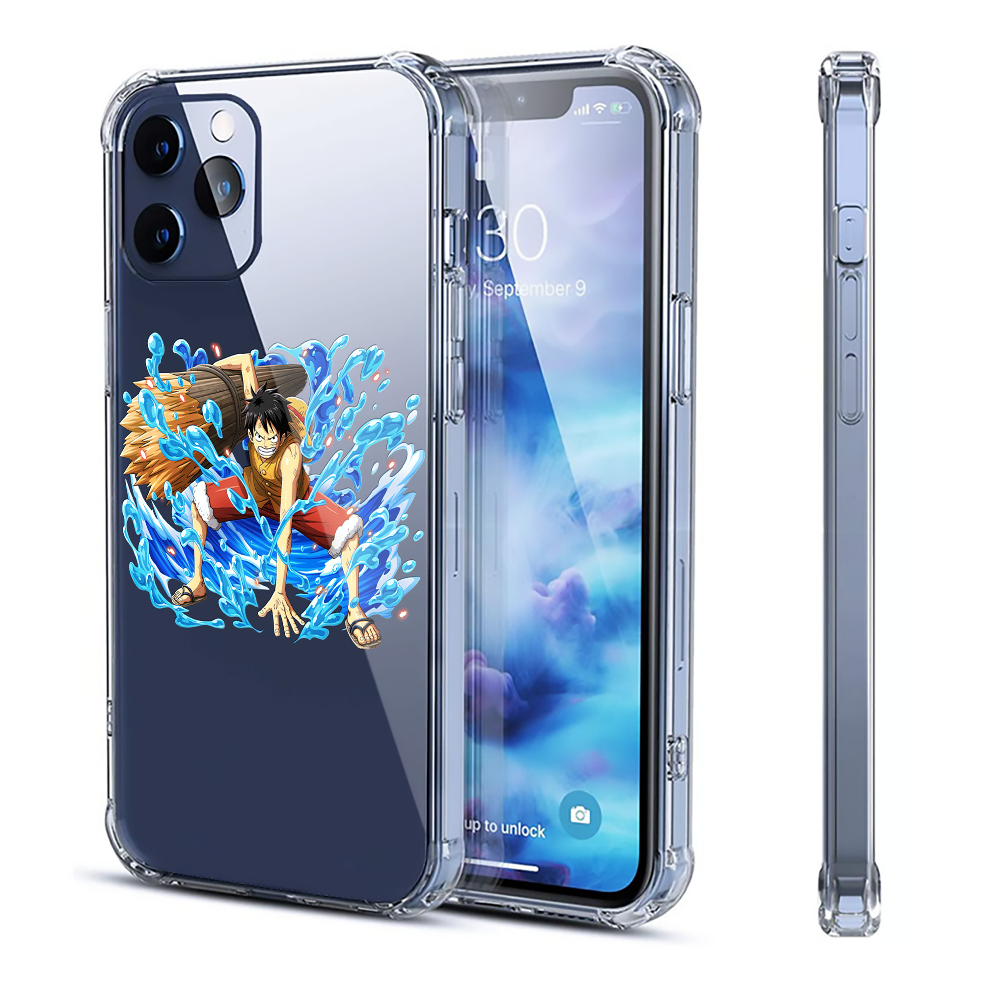 （画像用） ワンピース モンキー・D・ルフィ ONE PIECE Monkey D. Luffy 【iPhone 12シリーズ対応】透明スマホケース（クリアソフトケース）